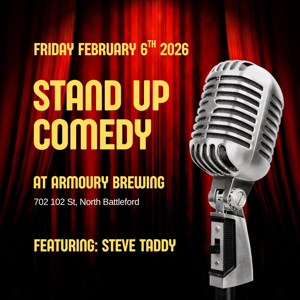 February 6: Stand-up Comedy at Armoury Brewing (North Battleford) - Featuring Steve Taddy [Tickets]