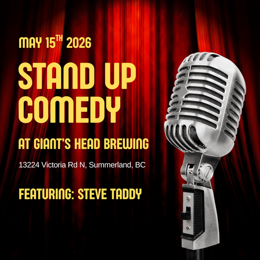 May 15 in Summerland: Stand-up Comedy at Giant's Head Brewing - Featuring Steve Taddy [Tickets]