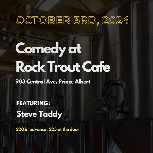 October 3: Stand-up Comedy at Rock Trout Cafe - Featuring Steve Taddy (Tickets)